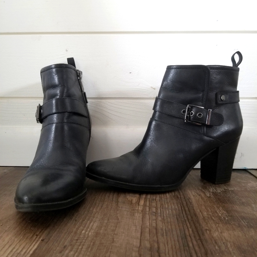 Franco Sarto Black Ankle Boots